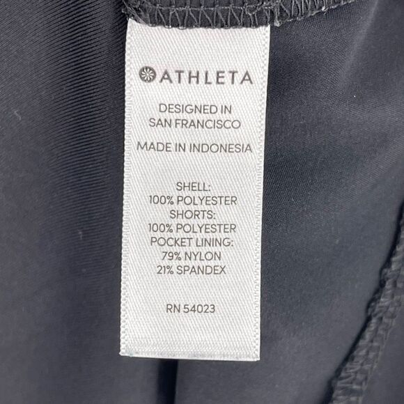 Athleta Racer 2 in 1 Shorts Layered Black Zip Pockets 291755 Women Size XS - Picture 6 of 8